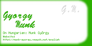 gyorgy munk business card